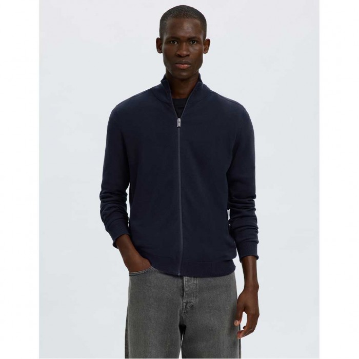 SELECTED SLMBERG FULL ZIP CARDIGAN NOOS NAVY BLAZER