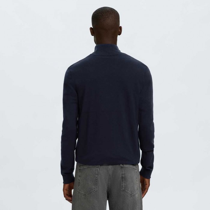 SELECTED SLMBERG FULL ZIP CARDIGAN NOOS NAVY BLAZER