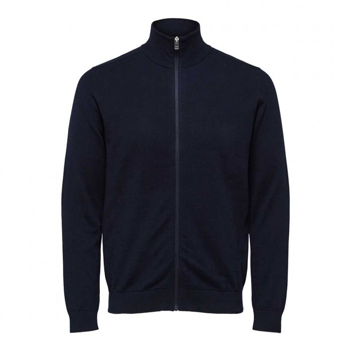 SELECTED SLMBERG FULL ZIP CARDIGAN NOOS NAVY BLAZER