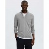 SELECTED  SLMBERG FULL ZIP CARDIGAN NOOS LIGHT GRAY