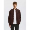 SELECTED SLMREGCOLE JAY MELANGE LS SHIRT NOOS BROWN
