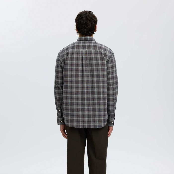 SELECTED SLMCOLE-JAY REG MELANGE LS SHIRT NOOS SKY CAPTAIN