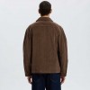 SELECTED SLMOTTO-KRIS CORD OVERSHIRT NOOS BROWN