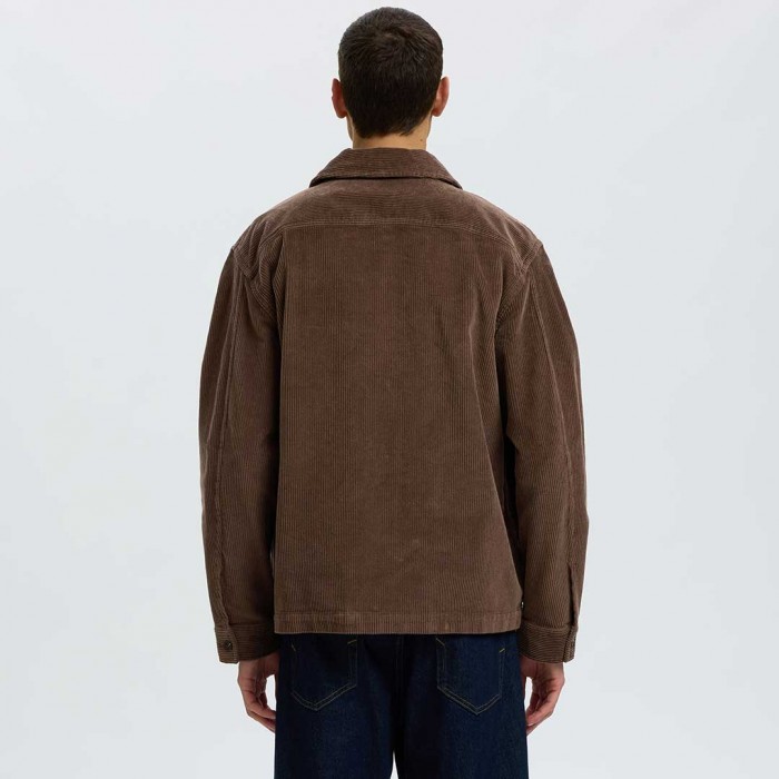 SELECTED SLMOTTO-KRIS CORD OVERSHIRT NOOS BROWN
