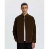SELECTED COTTON CORDUROY SHIRT DARK BROWN