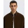 SELECTED COTTON CORDUROY SHIRT DARK BROWN