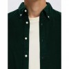 SELECTED  COTTON CORDUROY SHIRT DARK GREEN