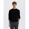 SELECTED SLMTORINO LS KNIT REG CREW NECK NOOS BLACK