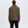 SELECTED SLMMITCH WOOL BLEND SHACKET NOOS BROWN