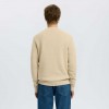 SELECTED SLMDANE LS KNIT REG STRUC CREW NECK NOOS OATMEAL