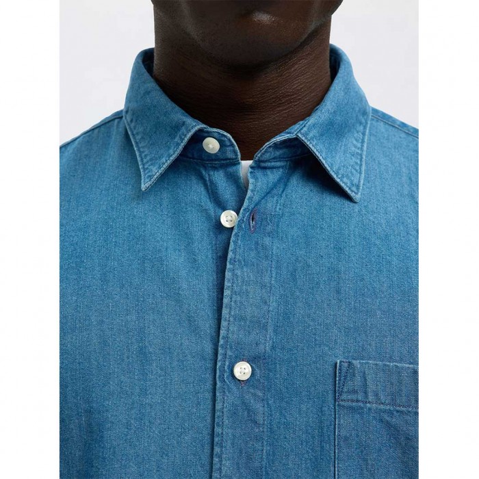 SELECTED SLMCLAUS-CARLO REG DENIM LS SHIRT NOOS MEDIUM BLUE