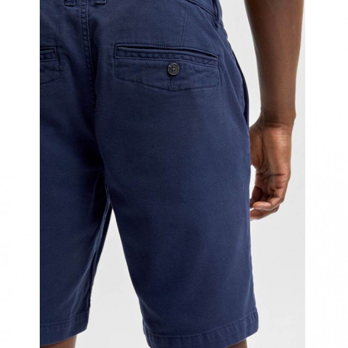 SELECTED ORGANIC COTTON FLEX SHORTS NAVY BLUE