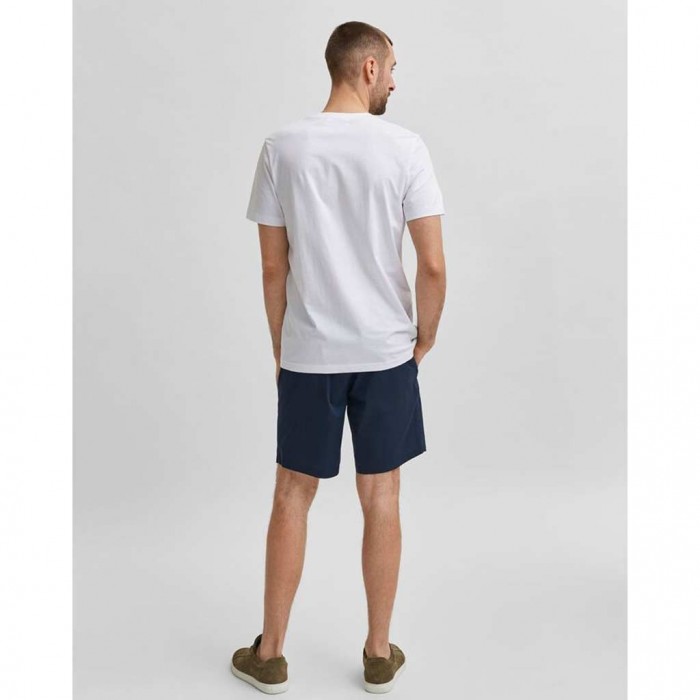 SELECTED ORGANIC COTTON PIQUÉ T-SHIRT BRILLIANT WHITE