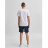 SELECTED ORGANIC COTTON PIQUÉ T-SHIRT BRIGHT WHITE