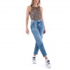 LEILA MOM FIT JEANS WOMEN STAFF BLUE