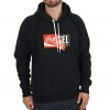 DIESEL CC-S-ALBY-COLA RECYCLED FABRIC HOODIE DUBLE LOGO PRINT SWEATSHIRT