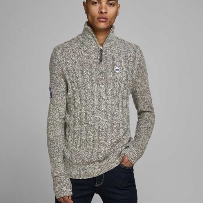 ΠΛΕΚΤΟ JORJEFFREY KNIT TURTLE ZIP ΤΗΣ JACK & JONES