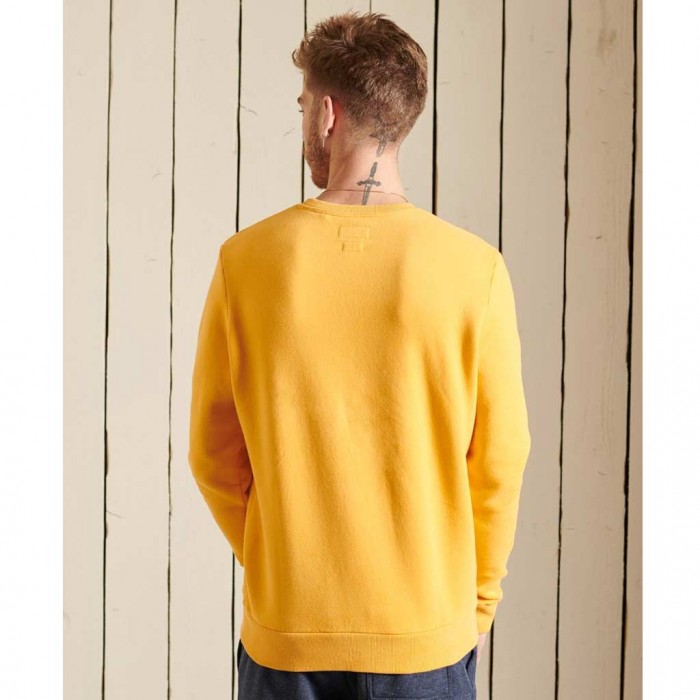 SUPERDRY Script Style College Crew Sweatshirt YELLOW