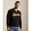 SUPERDRY Vintage Logo Colour Block Crew Sweatshirt BLACK