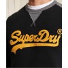 SUPERDRY Vintage Logo Colour Block Crew Sweatshirt BLACK