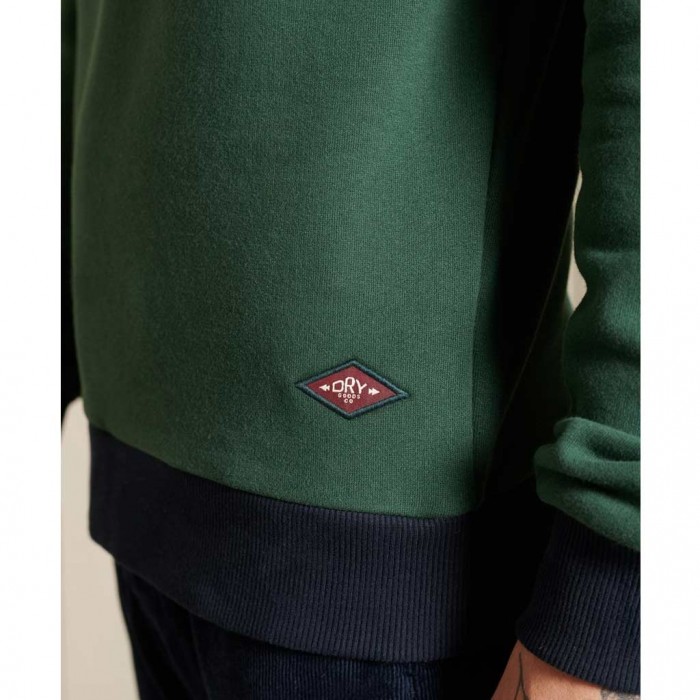 SUPERDRY Core Logo American Classic Ringer Crew Sweatshirt GREEN