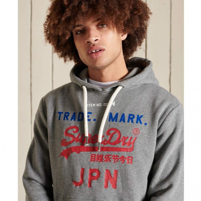 SUPERDRY Vintage Logo American Classics Hoodie GREY