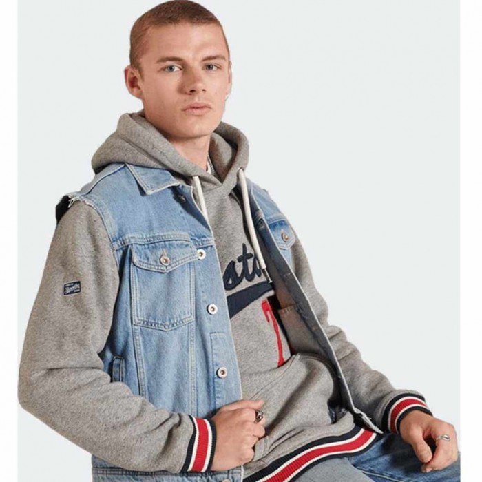 SUPERDRY COLLEGIATE HOODIE GREY