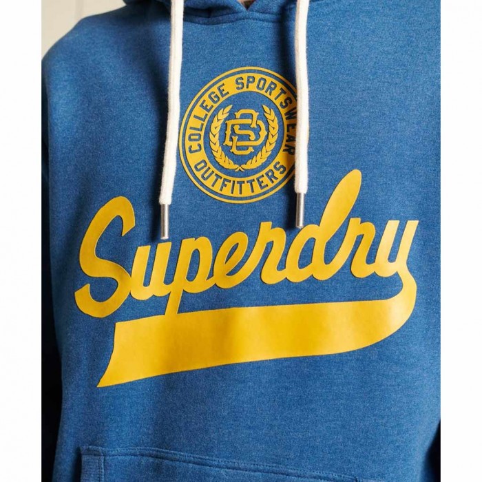 SUPERDRY Script Style Collegiate Hoodie BLUE