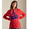 SUPERDRY Script Style College Hoodie RED