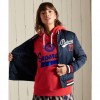 SUPERDRY Script Style College Hoodie RED