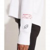 SUPERDRY Cooperate Logo Crop Hoodie WHITE