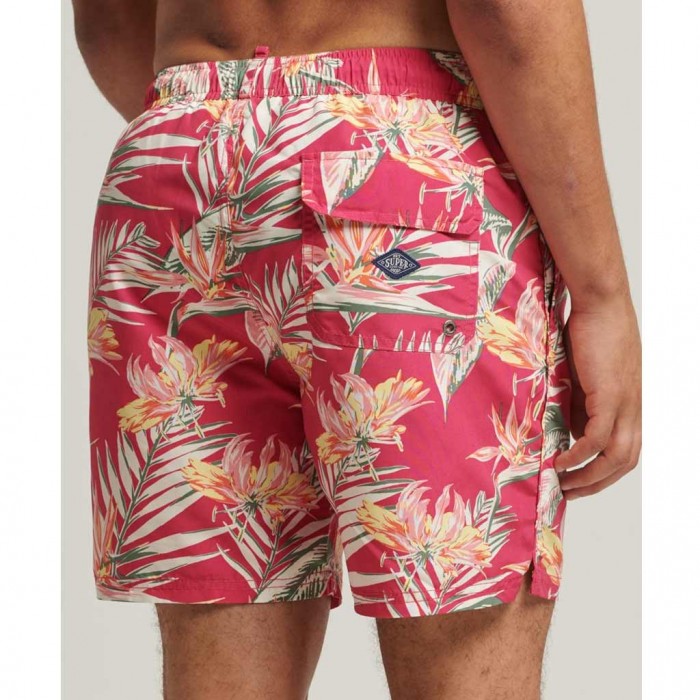 SUPERDRY Vintage Hawaiian Swim Shorts Paradise Pink