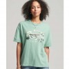 SUPERDRY W OVIN VINTAGE VL NARRATIVE T-SHIRT FRESH MINT