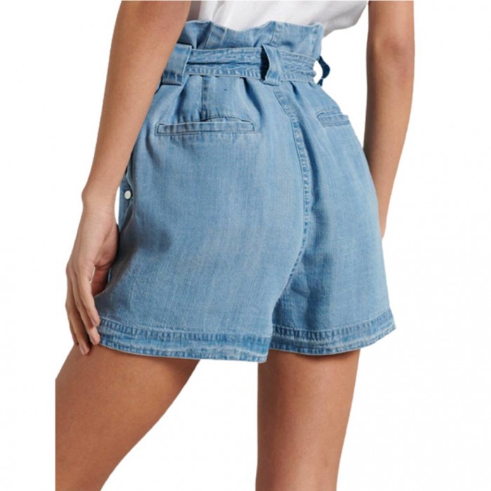 SUPERDRY Γυναικείο σόρτς vintage paperbag shorts BLUE