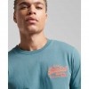 SUPERDRY Vintage Logo Neon T-Shirt BLUE