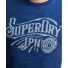 SUPERDRY Vintage Script Indigo Workwear T-Shirt Reverse Snowy Wash Indigo