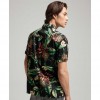 SUPERDRY Short Sleeve Hawaiian Shirt BLACK PINEAPPLES