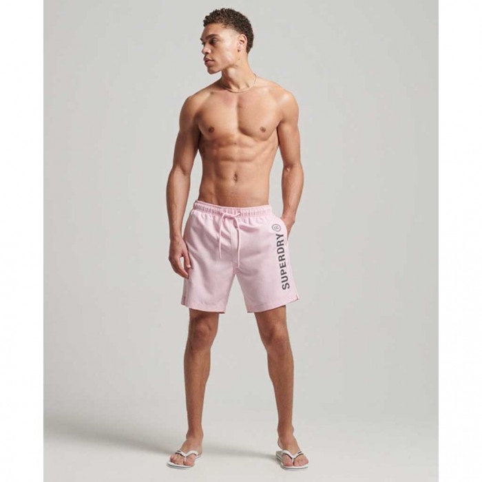 SUPERDRY Core Sport 17 Inch Swim Shorts PINK