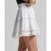 SUPERDRY Vintage Lace Mini Skirt WHITE