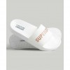 SUPERDRY CODE Logo Pool Sliders WHITE