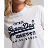 SUPERDRY Vintage Logo Scripted College Tee WHITE