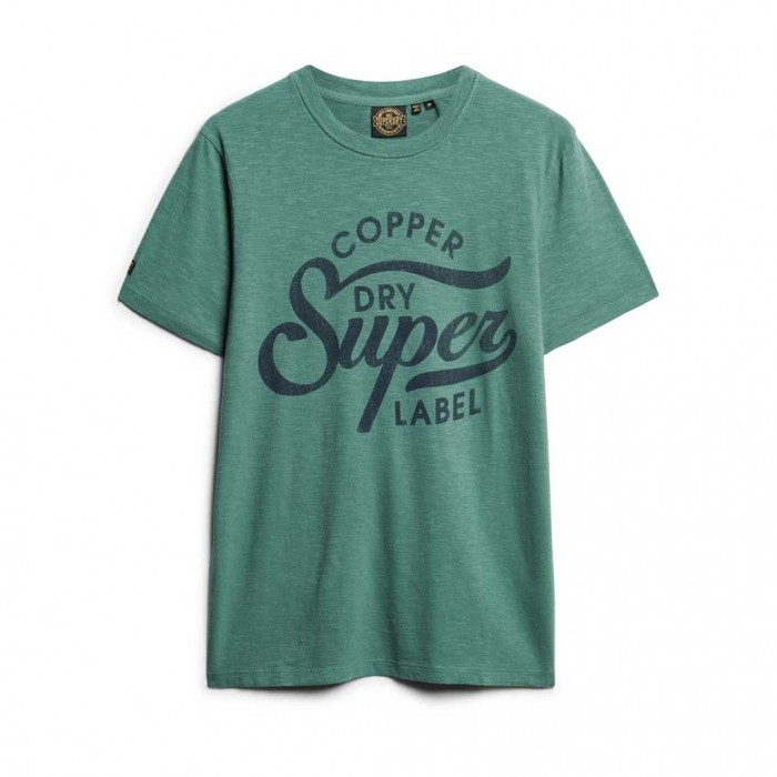 SUPERDRY Copper Label Script T-Shirt GREEN