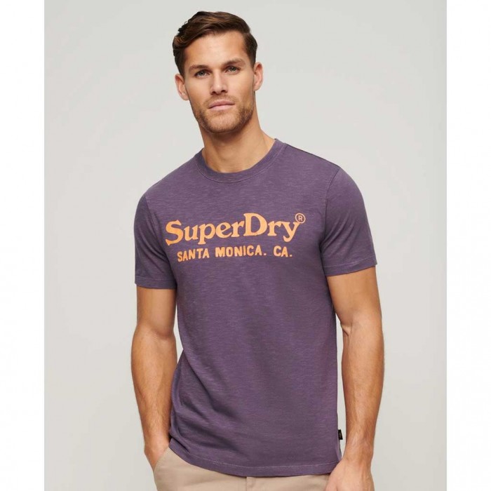 SUPERDRY Venue Classic Logo T-Shirt PURPLE