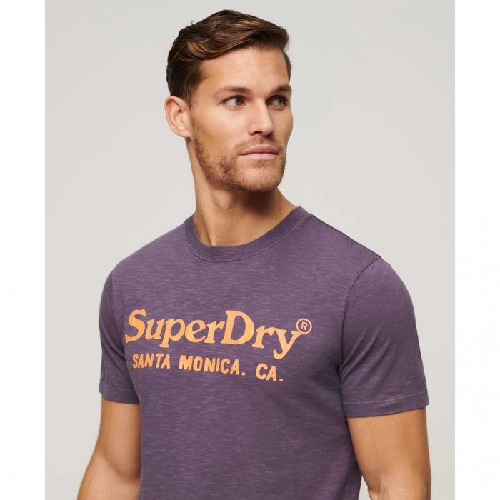 SUPERDRY Venue Classic Logo T-Shirt PURPLE