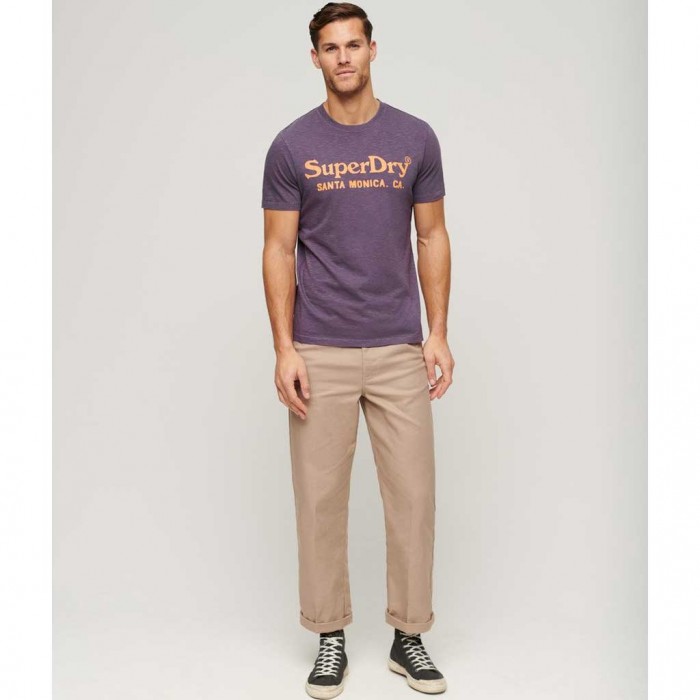 SUPERDRY Venue Classic Logo T-Shirt PURPLE