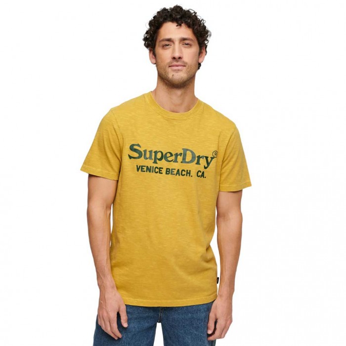 SUPERDRY M D2 OVIN VENUE CLASSIC LOGO T-SHIRT YELLOW