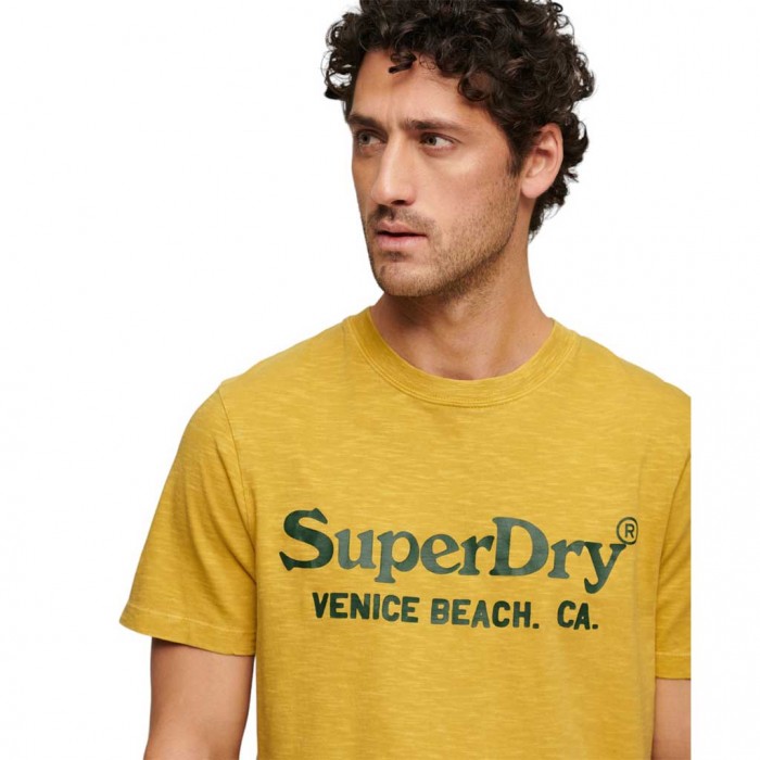 SUPERDRY M D2 OVIN VENUE CLASSIC LOGO T-SHIRT YELLOW