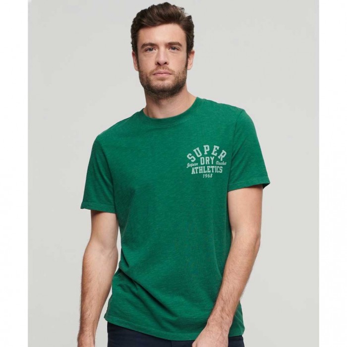 SUPERDRY Athletic College Graphic T-Shirt GREEN