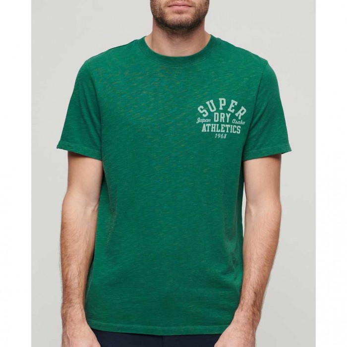 SUPERDRY Athletic College Graphic T-Shirt GREEN