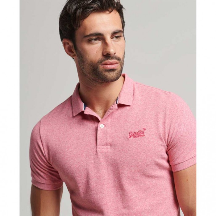 SUPERDRY Classic Pique Polo Shirt PINK